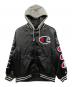 Supreme（シュプリーム）の古着「Hooded Satin Varsity Jacket」｜ブラック