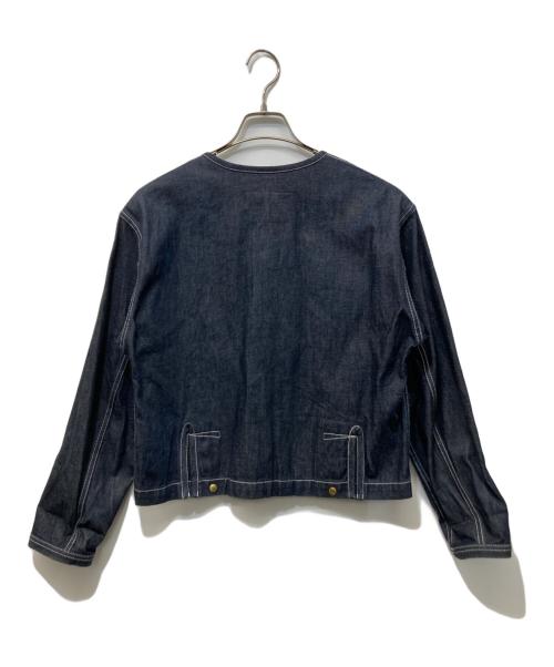 Traditional Weatherwear（トラディショナルウェザーウェア）Traditional Weatherwear (トラディショナルウェザーウェア) ARKLEY ノーカラーデニムジャケット インディゴ サイズ:SIZE 32の古着・服飾アイテム