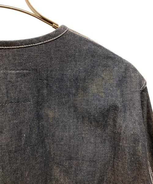 Traditional Weatherwear（トラディショナルウェザーウェア）Traditional Weatherwear (トラディショナルウェザーウェア) ARKLEY ノーカラーデニムジャケット インディゴ サイズ:SIZE 32の古着・服飾アイテム