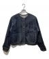 Traditional Weatherwear（トラディショナルウェザーウェア）の古着「ARKLEY ノーカラーデニムジャケット」｜インディゴ