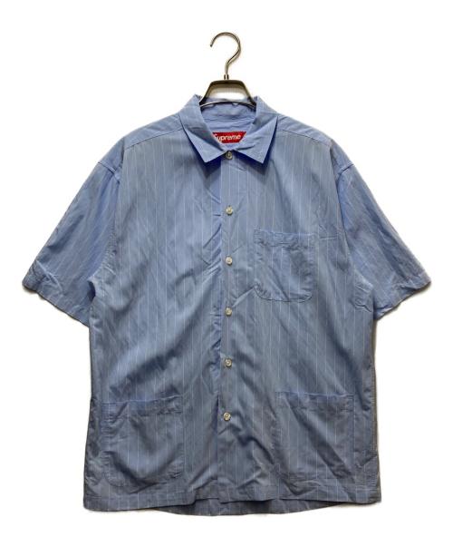 SUPREME（シュプリーム）SUPREME (シュプリーム) Stripe S/S Pajama Shirt ブルー サイズ:Sの古着・服飾アイテム