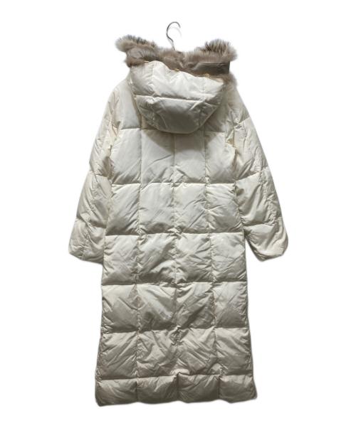 Max Mara WEEK END LINE（マックスマーラ ウイークエンドライン）MAX MARA WEEK END LINE (マックスマーラ ウイークエンドライン) ファー付ロングダウンコート アイボリー サイズ:38 未使用品の古着・服飾アイテム