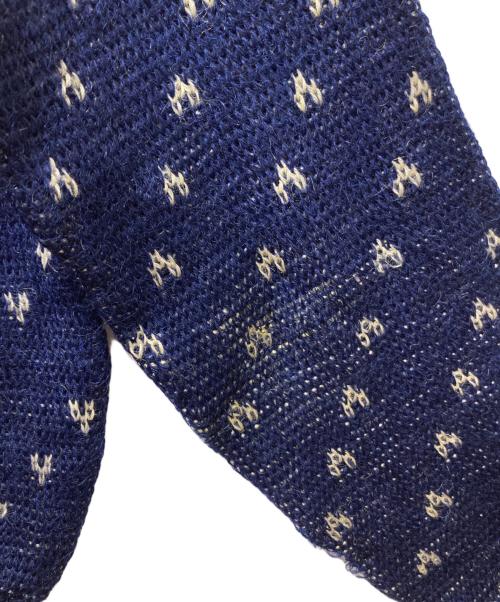 JANTZEN（ジャンセン）JANTZEN (ジャンセン) イーグルジャガードニット ネイビー サイズ:38の古着・服飾アイテム