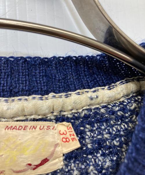 JANTZEN（ジャンセン）JANTZEN (ジャンセン) イーグルジャガードニット ネイビー サイズ:38の古着・服飾アイテム