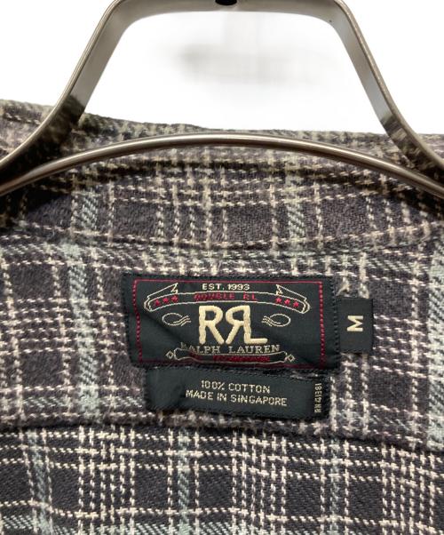 RRL（ダブルアールエル）RRL (ダブルアールエル) 三ツ星タグ チェックシャツ ブラウン サイズ:SIZE Mの古着・服飾アイテム