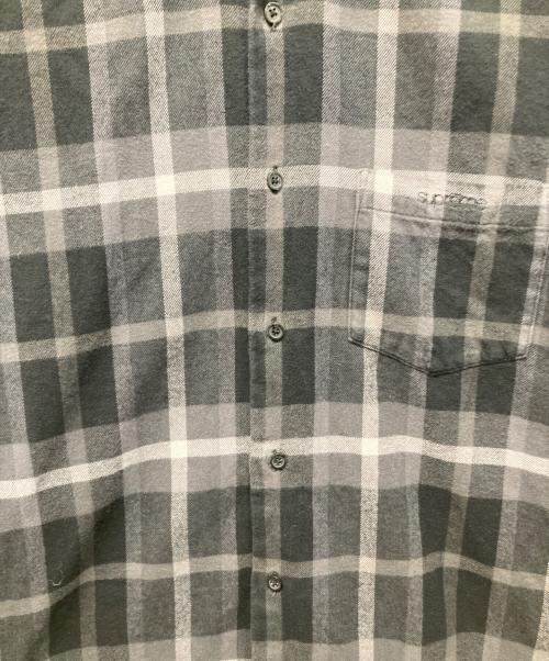 SUPREME（シュプリーム）Supreme (シュプリーム) 2023FW Plaid Flannel Shirt グレー×ブラック サイズ:Mの古着・服飾アイテム