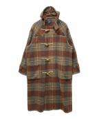 POLO RALPH LAURENポロ・ラルフローレン）の古着「チェックダッフルコート」｜ブラウン