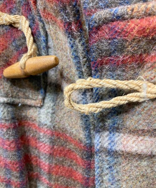 POLO RALPH LAUREN（ポロ・ラルフローレン）POLO RALPH LAUREN (ポロ・ラルフローレン) チェックダッフルコート ブラウン サイズ:Lの古着・服飾アイテム