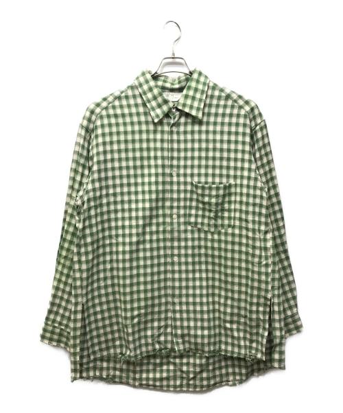 ANCELLM（アンセルム）ANCELLM (アンセルム) C/R CHECK OVER SHIRT グリーン サイズ:2の古着・服飾アイテム