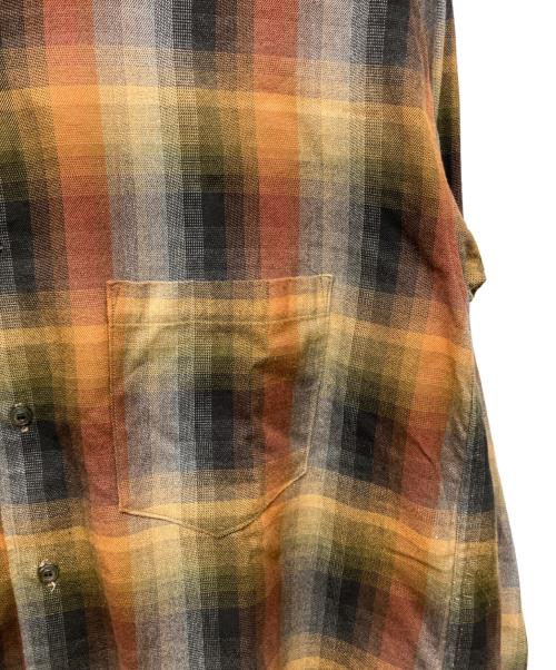 ANCELLM（アンセルム）ANCELLM (アンセルム) R/C CHECK CRASH LS SHIRT ブラウン サイズ:2の古着・服飾アイテム