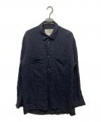 STUDIO NICHOLSONスタジオ ニコルソン）の古着「シアサッカーストライプシャツ」｜ネイビー