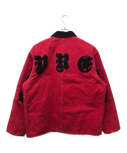 SUPREME（シュプリーム）Supreme (シュプリーム) Old English Canvas Work Jacket レッド サイズ:Lの古着・服飾アイテム