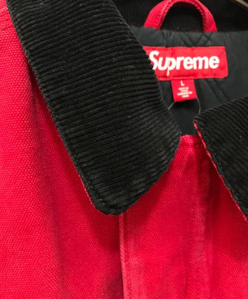 SUPREME（シュプリーム）Supreme (シュプリーム) Old English Canvas Work Jacket レッド サイズ:Lの古着・服飾アイテム