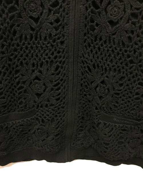 SUPREME（シュプリーム）Supreme (シュプリーム) Crochet Zip Up Cardigan ブラック サイズ:XLの古着・服飾アイテム