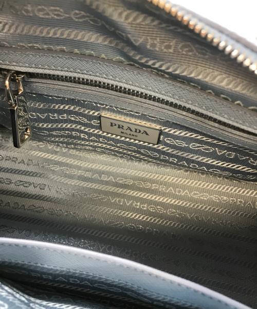 PRADA（プラダ）PRADA (プラダ) サフィアーノ 2WAYミニボストンバッグ ブルーの古着・服飾アイテム