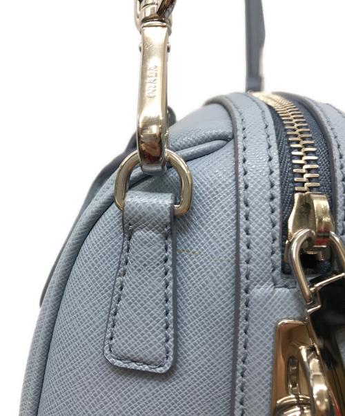 PRADA（プラダ）PRADA (プラダ) サフィアーノ 2WAYミニボストンバッグ ブルーの古着・服飾アイテム