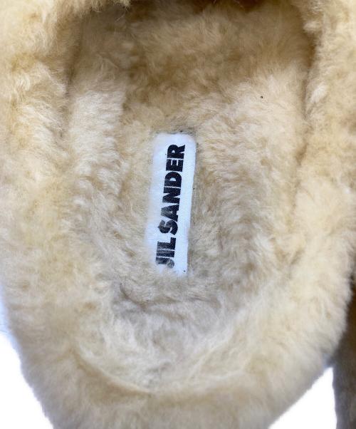 JIL SANDER（ジルサンダー）JIL SANDER (ジルサンダー) シアリングスリッパ ベージュ サイズ:37の古着・服飾アイテム
