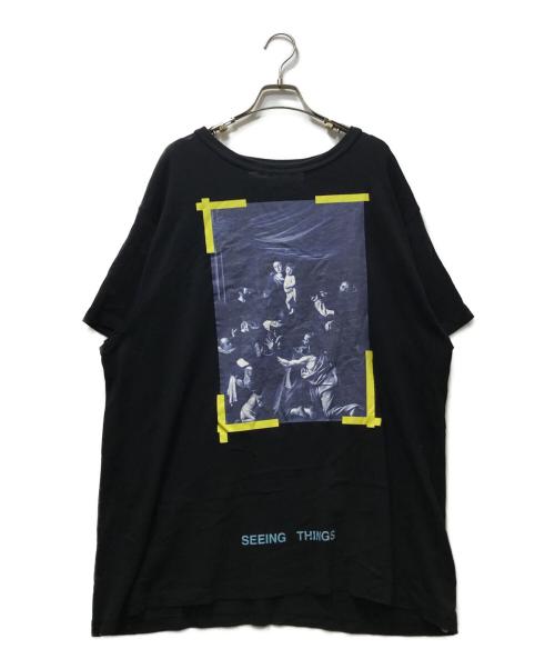 OFFWHITE（オフホワイト）OFFWHITE (オフホワイト) Seeing Things Caravaggio T-Shirt ブラック サイズ:Lの古着・服飾アイテム