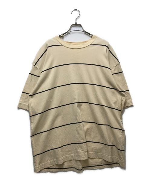 BLURHMS（ブラームス）blurhms (ブラームス) C/NAPP Border Plain Tee ベージュ サイズ:４の古着・服飾アイテム