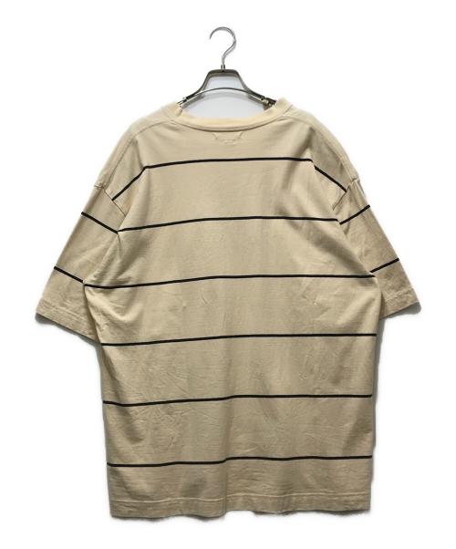 BLURHMS（ブラームス）blurhms (ブラームス) C/NAPP Border Plain Tee ベージュ サイズ:４の古着・服飾アイテム
