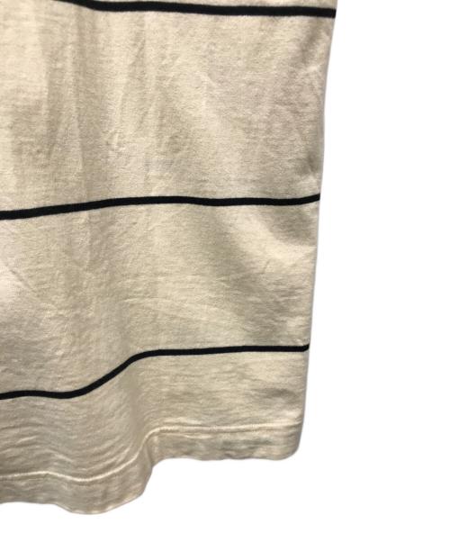 BLURHMS（ブラームス）blurhms (ブラームス) C/NAPP Border Plain Tee ベージュ サイズ:４の古着・服飾アイテム