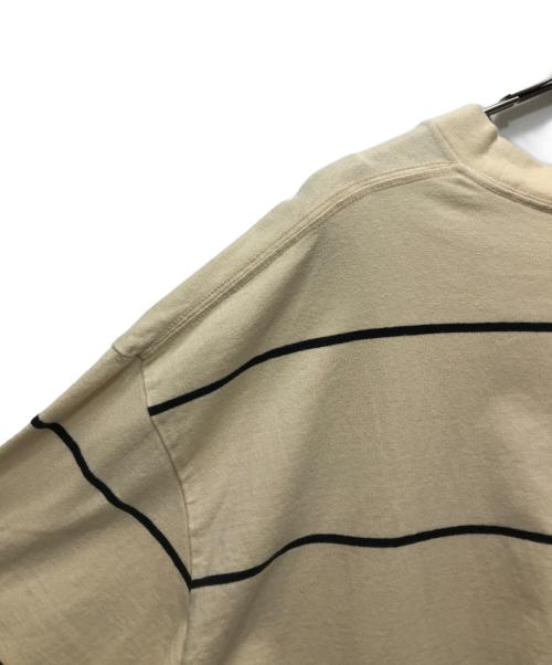 BLURHMS（ブラームス）blurhms (ブラームス) C/NAPP Border Plain Tee ベージュ サイズ:４の古着・服飾アイテム