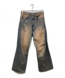 NVRFRGT（ネヴァーフォーゲット）の古着「3D Twisted Jeans」｜オレンジ×インディゴ