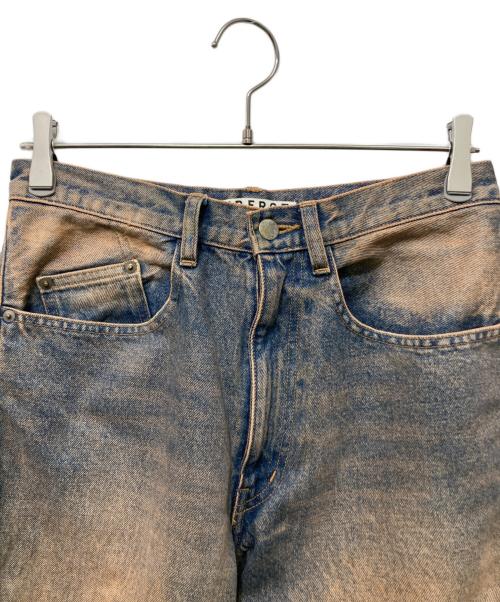 NVRFRGT（ネヴァーフォーゲット）NVRFRGT (ネヴァーフォーゲット) 3D Twisted Jeans オレンジ×インディゴ サイズ:1の古着・服飾アイテム