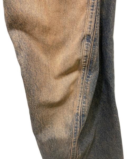 NVRFRGT（ネヴァーフォーゲット）NVRFRGT (ネヴァーフォーゲット) 3D Twisted Jeans オレンジ×インディゴ サイズ:1の古着・服飾アイテム