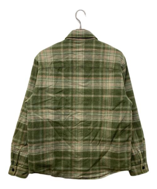 stussy（ステューシー）stussy (ステューシー) チェックキルティングシャツジャケット グリーン サイズ:Ｍの古着・服飾アイテム