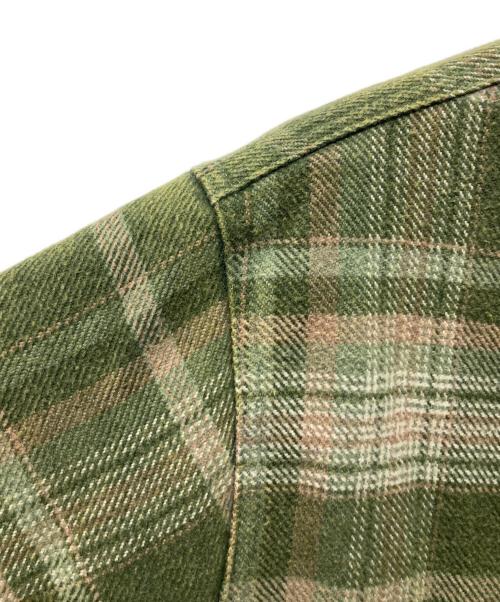 stussy（ステューシー）stussy (ステューシー) チェックキルティングシャツジャケット グリーン サイズ:Ｍの古着・服飾アイテム