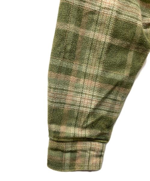 stussy（ステューシー）stussy (ステューシー) チェックキルティングシャツジャケット グリーン サイズ:Ｍの古着・服飾アイテム