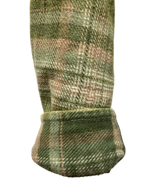 stussy（ステューシー）stussy (ステューシー) チェックキルティングシャツジャケット グリーン サイズ:Ｍの古着・服飾アイテム