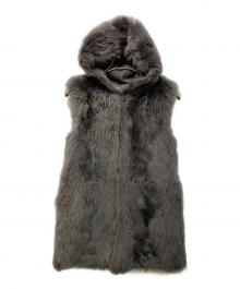 GELLI（ジェッリ）の古着「フードジレファーベスト」｜ベージュ