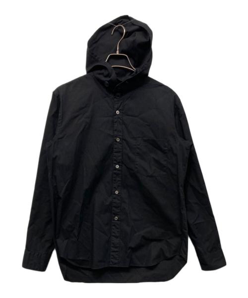 COMME des GARCONS HOMME PLUS（コムデギャルソンオムプリュス）COMME des GARCONS HOMME PLUS (コムデギャルソンオムプリュス) フーディーロングスリーブシャツ ブラック サイズ:Sの古着・服飾アイテム