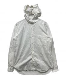 COMME des GARCONS HOMME PLUS（コムデギャルソンオムプリュス）の古着「フーディーロングスリーブシャツ」｜ホワイト