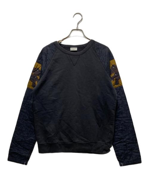 DRIES VAN NOTEN（ドリスヴァンノッテン）DRIES VAN NOTEN (ドリスヴァンノッテン) キルティング切替スウェット　トルコ製　 ブラック サイズ:Mの古着・服飾アイテム