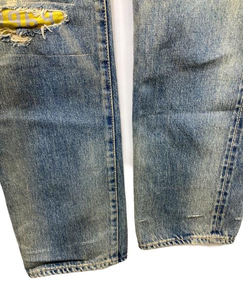 Hysteric Glamour（ヒステリックグラマー）Hysteric Glamour (ヒステリックグラマー) CPR加工リペアクラッシュスタッズデニム インディゴ サイズ:32の古着・服飾アイテム