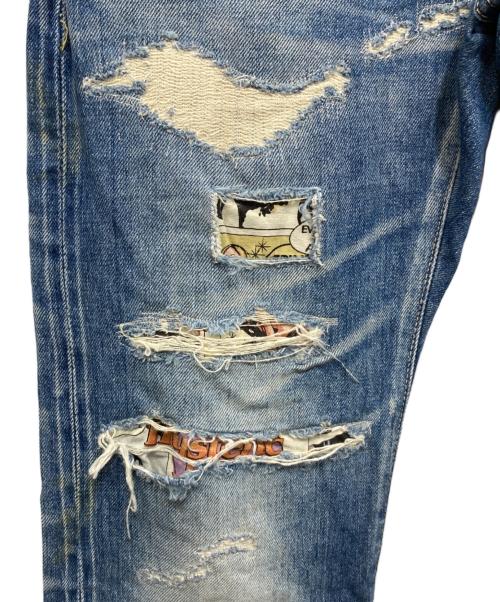 Hysteric Glamour（ヒステリックグラマー）Hysteric Glamour (ヒステリックグラマー) VSR加工 ポケットスタッズデニムパンツ インディゴ サイズ:30の古着・服飾アイテム