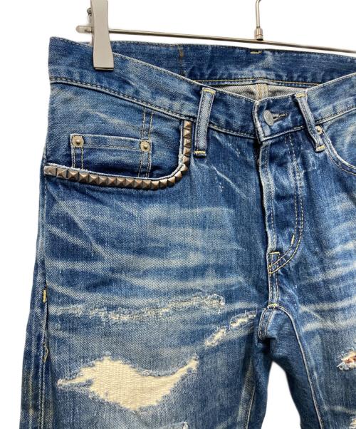 Hysteric Glamour（ヒステリックグラマー）Hysteric Glamour (ヒステリックグラマー) VSR加工 ポケットスタッズデニムパンツ インディゴ サイズ:30の古着・服飾アイテム