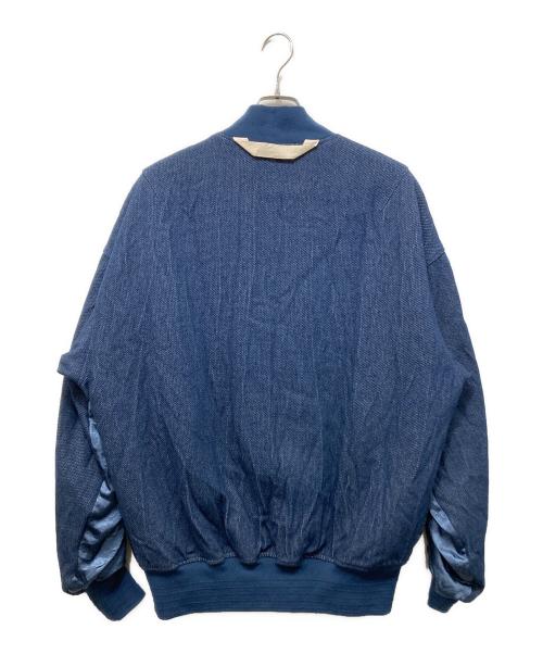 MERELY MADE（メアリーメイド）MERELY MADE (メアリーメイド) 切替ジップジャケット ブルー サイズ:2の古着・服飾アイテム