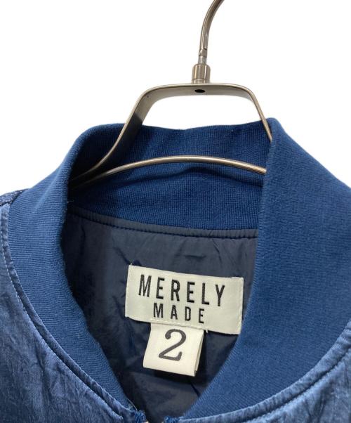 MERELY MADE（メアリーメイド）MERELY MADE (メアリーメイド) 切替ジップジャケット ブルー サイズ:2の古着・服飾アイテム