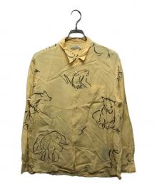 OLD JOE & Co.（オールドジョー）の古着「総柄オープンカラーシャツ」｜イエロー