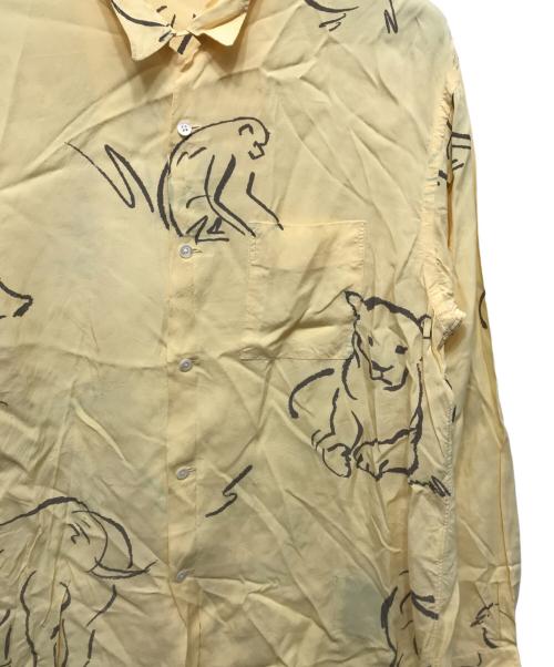 OLD JOE & Co.（オールドジョー）OLD JOE & Co. (オールドジョー) 総柄オープンカラーシャツ イエロー サイズ:16　1/2の古着・服飾アイテム