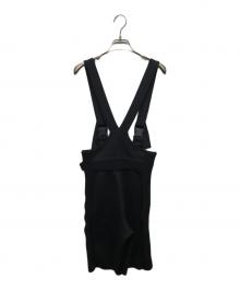 FUMIKA UCHIDA（フミカウチダ）の古着「ボンディングハーフパンツサロペット」｜ブラック