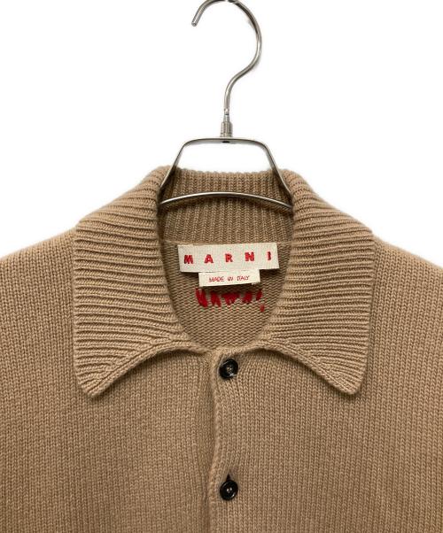 MARNI（マルニ）MARNI (マルニ) ウールカシミヤニットポロ ブラウン サイズ:48の古着・服飾アイテム