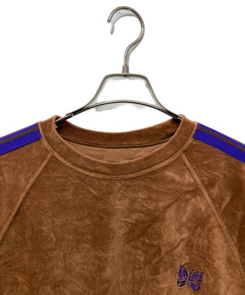 Needles（ニードルズ）Needles (ニードルズ) ベロアS/Sスウェット ブラウン サイズ:Ｍの古着・服飾アイテム