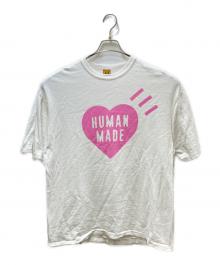 HUMAN MADE（ヒューマンメイド）の古着「ハートプリントTシャツ」｜ホワイト×ピンク