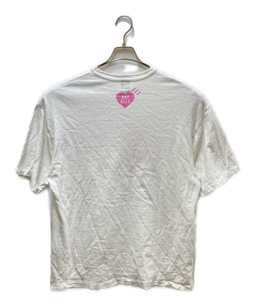 HUMAN MADE（ヒューマンメイド）HUMAN MADE (ヒューマンメイド) ハートプリントTシャツ ホワイト×ピンク サイズ:XLの古着・服飾アイテム
