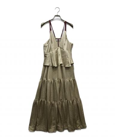 S*a様 sahara 2way T-Strap Tiered Dress 中古・古着通販】sahara (サハラ) 2way T-Strap Tiered Dress ベージュ